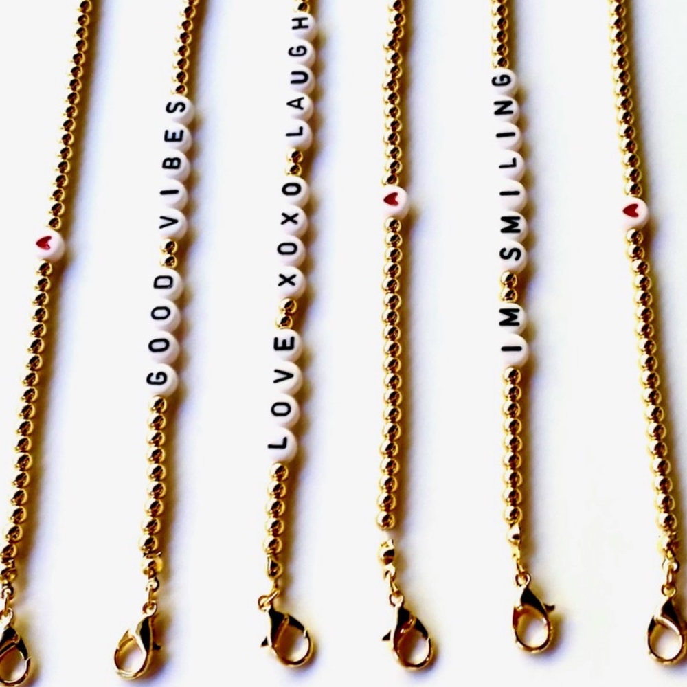 Glasses Chain - Gifts for her - "quote chain" - Mask Chain - Sunglass Necklace